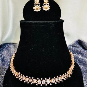 American Diamond Choker Jewellery Set